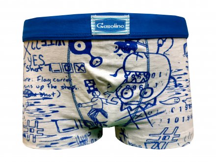 Gasolino boxerky chlapecké komiks 2587 šedé